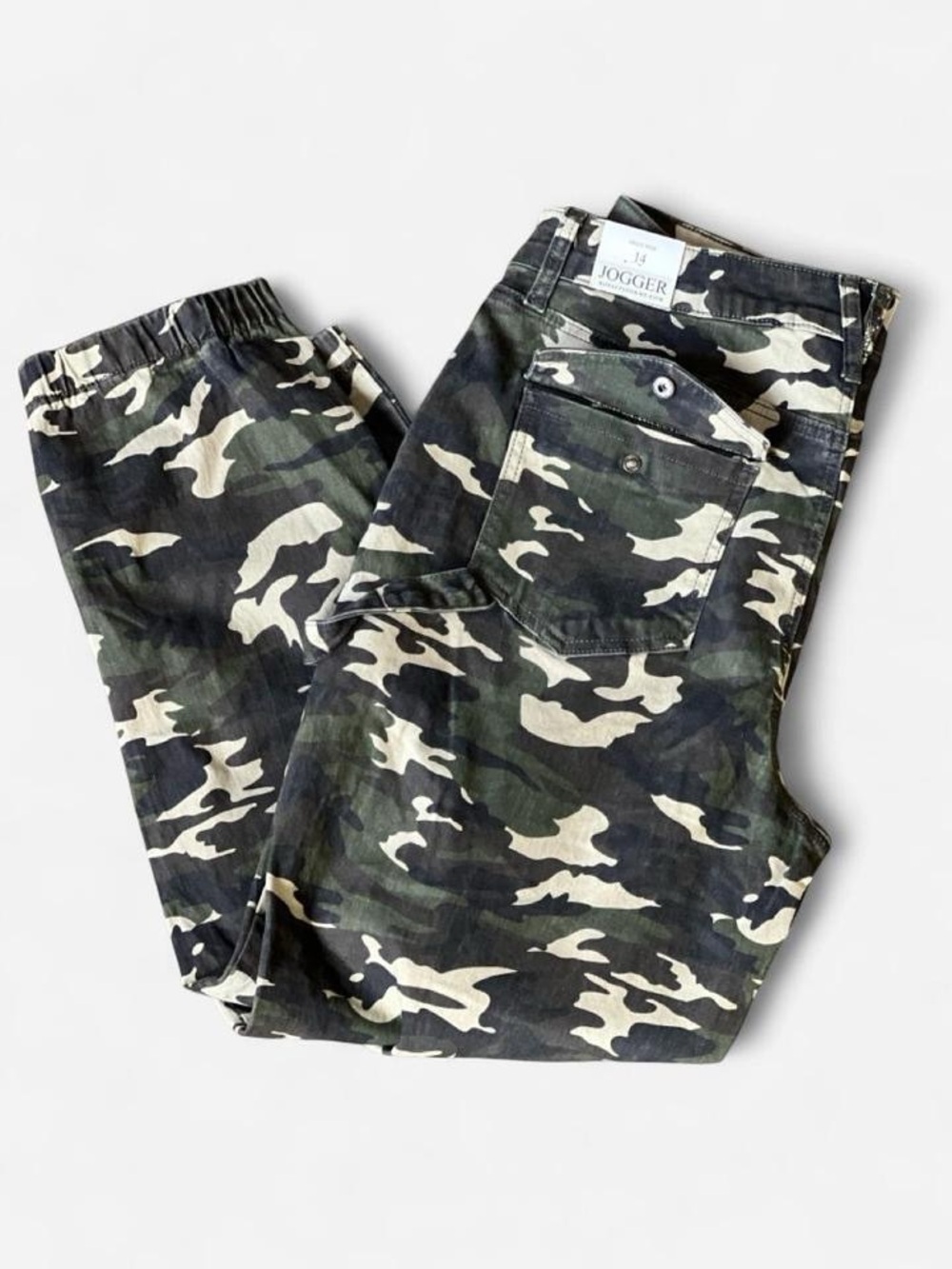 Royalty For Me Camo Cargo Jogger Pants Size 14 NWT Utility Camouflage